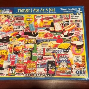 White Mountain Colorful Nostalgic Snacks 1000-Piece Puzzle